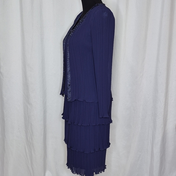 Patra Pleated Chiffon Formal Event Dress - Size 6 - Picture 3 of 16